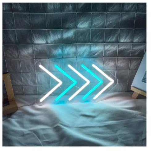 insegna luminosa al neon Freccia per luce di modellazione a LED al per neon Pannello acrilico luminoso Ingresso toilette decorativo Appendere cartello