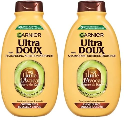 Garnier Ultra Doux - Shampooing Avocat & Karité - 400 ml (lot de 2)