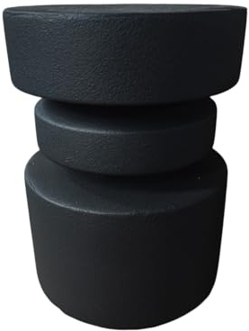 Rebecca Mobili Sofatisch, Beistelltisch, Schwarz, MGO, Moderner - Maße HxBxT: 46 x 35 x 35 cm - Art. RE7288