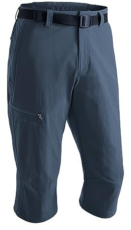 Maier Sports Jennisei, Kurze Herren Wanderhose, Wasserabweisende Wandercapri für Trekking und Hiking, PFC-frei, mSTRETCH pro 4 & Dryprotec, Blau, 28