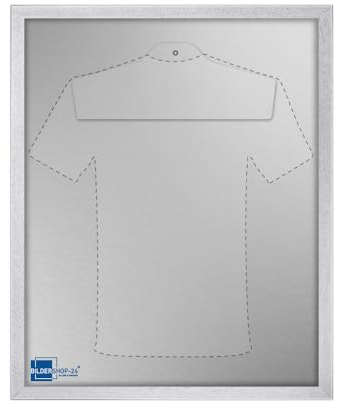 Bildershop-24 Objektrahmen Trikotrahmen VARIO36 WM inkl. Bügel, Deutschland Banner und Passepartout 70x100cm Silber matt (lackiert) 2018