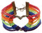 Patch Nation Homosexuell Pride Lesben Regenbogen LGBT Flagge Stoff Liebesherz Armband Armband