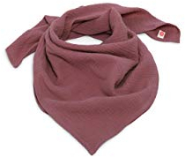 nanito Schal Halstuch Babyhalstuch Kinderschal Musselin Musselintuch Farbwahl Kinder Kinderhalstuch Baby Junge Mädchen Spucktuch Tuch 100% Bio Baumwolle 45 x 45 cm (brique)