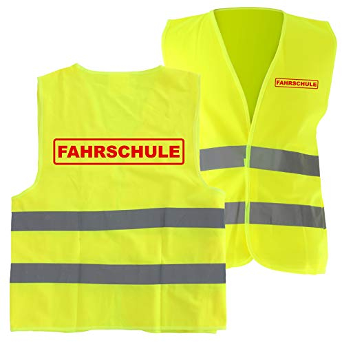1 Stück Warnweste FAHRSCHULE Sicherheitsweste mit Druck auf Rücken und Brust