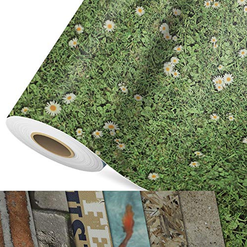 CV Cushion Foamed Vinyl Flooring (Meadow) 3D Design Pattern Print, PVC Flooring Rolls Design Flooring, Textured Surface Non-Slip Flooring by The Metre (100 x 600 cm)