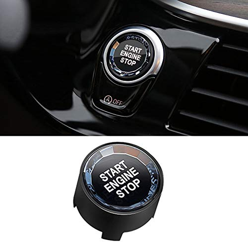 ontto Auto Start Stop Engine Taste Druckknopf Zündschalter Abdeckung für BM-W 1er F20 2er F22 3er F30 GT F34 4er F32 F33 5er F10 F18 F07 6er F12 7er F01 Zündknopf Druckschalter Taste Abdeckung-Schwarz