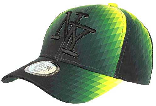 Cap NY Gelb und Grün Seventies Original Baseball Heptys – Herren, gelb, Einheitsgröße