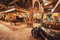 MUSEUM Fototapete VLIES-500x280 cm (3888A)-Retro Cars Autos Café Auto Vintage Oldtimer Wandtapete-Inkl. Kleister-Vliestapete Bild Dekoration Wand-Dekor Moderne Motiv-Tapete Panorama Poster XXL