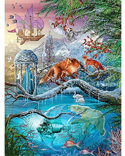 Yingxin34 Puzzle 2000 Teile Tiere im Winter Puzzle Für Erwachsene Und Kinder Ab 14 Jahren 70X100cm（27.55 * 39.37inch）