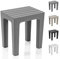 Inbagno Sgabello bagno doccia multiuso Lello alta resistenza, 38x29x41 cm effetto legno, portata 150 Kg (1, Grigio)