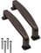 Fuxxer 2x Antike Möbel-Griffe, Schubladen- & Schrank-Griffe, Bronze Design, 106x25mm