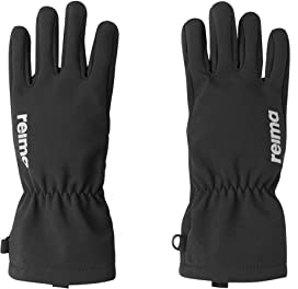 Reima Softshell Handschuhe Tehden Wasserabweisende Übergangshandschuhe aus strapazierfähigem Softshell-Material – Gefütterte Kinder Handschuhe mit weichem Polyester-Gestrick Black 2