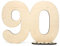 HAGEFOL Gästebuch Holz Deko Schild Zahl 90 - zum selbst beschriften als Geschenk mit Ständer und Geburtstagskerzenhalter - für 90 Geburtstag Deko, 90 Jahre Jubiläum oder Hochzeit