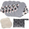 MQUPIN Wiederverwendbare (grey) 5 Stück Reusable Cotton Pads Waschbare Slipeinlagen, Waschbar Damenbinden für Menstruation, Auslaufsicheres Design, Geeignet für alle Frauen