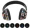 Lazmin112 Gaming-Headset, L750 Graffiti RGB Bluetooth-Headset, Kabelloser, Kabelgebundener, Einstellbarer Kopfhörer, Unterstützt Speicherkarten-LINEIN-Modus, für PC-Laptop