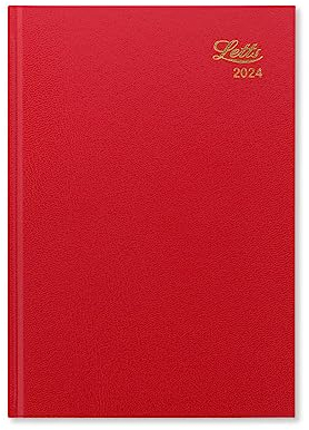 Letts Standard A5 Tageskalender 2024, Rot