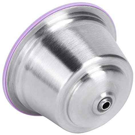 Taza Cápsula de Café Tazas Cápsulas de Café Recargables Reutilizables de Acero Inoxidable Adecuadas para Cafetera Dolce Gusto Blanco (Púrpura) (Púrpura)