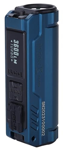 IMALENT BL50 Type-C Rechargeable EDC Torch with 365nm UV LED, uses CREE XHP50.3 HI LED with 3600lumens Bright Light, OLED Display for Outdoor and Police (BL50-Royal Blue)