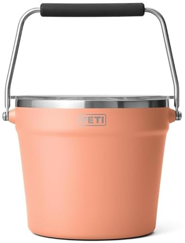 YETI Rambler 7.6L Beverage & Ice Bucket with Lid, Lowcountry Peach