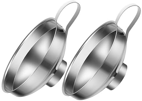 MOLUCKFU 2stücke Trichter Teiliges Breites Mundtrichter Küche Befüllen Von Gläsern Mit Marmelade Öl Und Rostfrei Und Langlebig