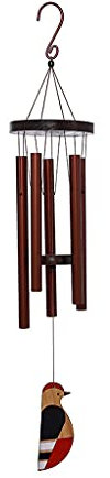 ROYJJ Chimes beruhigender Ton Aluminiumrohr Holz Vogel Gartendekoration