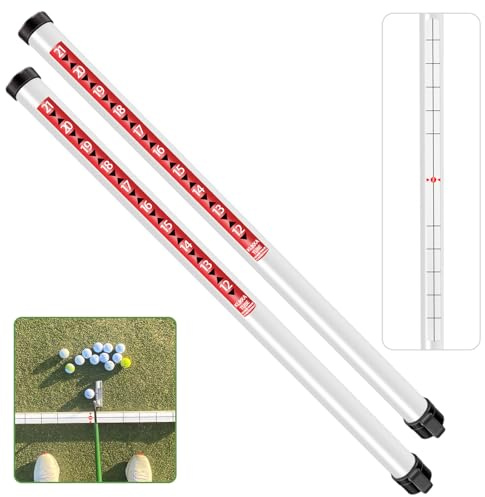 Golf Ball Retriever Professional Picker Golf Ball Shag Tube Plastic Release Retrievers Collector Practice Pick-up Sucker Tool, 35.4 Inch