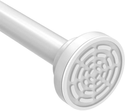 ZANWE Duschvorhangstange ohne Bohren, verstellbare Teleskopstange, ausziehbare Vorhangstange ohne Bohren für Badezimmer, Dusche, Schrank,Weiß-150~260cm