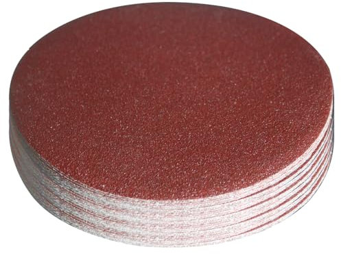 Schleifpapier 180mm Klett 60 80 120 240 Körnung, 30 Stück Schleifscheiben, 7 inch Schleifblätter für Langhalsschleifer Trockenbau (ohne Löcher) (60 Korn)