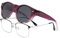 Long Keeper Polarisierte Überzieh Sonnenbrille Damen Runde Sonnenbrillen über Brillen Trendige Überbrille für Brillenträger Fahren Reisen Passen Über Sonnenbrillen (Lila Leopard Grau)
