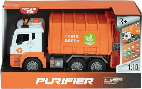 WDK PARTNER - A2502298 - Camion Poubelle Son et Lumière 30cm