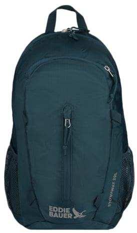 Eddie Bauer Verstaubarer verstaubarer Rucksack, Reisen, Outdoor, leicht, faltbar, langlebig, Ripstop-Polyester, Marin, 20L, Verstaubarer verstaubarer Rucksack – aus Ripstop-Polyester