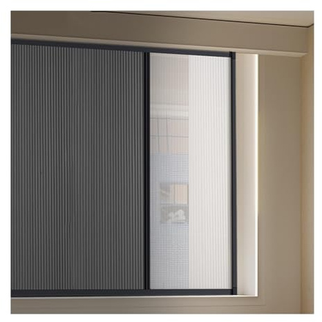 LXBAMKEA No Drill Cellular Shades With Aluminum Track, Blackout Shades Honeycomb Blinds For Indoor Windows, Kitchen Bedroom Patio RV Accordion Sliding Screen