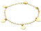 OROVI Armband - Armreif Damen Gelbgold 14 Karat / 585 Gold Kette mit Herz 19 cm