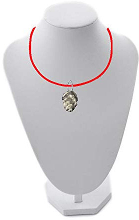 Giftsforall FT81 Halskette, Tannenzapfen, 1,6 x 1,8 cm, aus feinem englischen Zinn, auf 45,7 cm langer roter Kordel