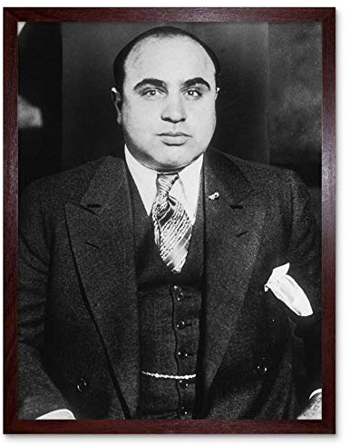 Wee Blue Coo Al Capone 1935 Mafia Nyc Gangster Art Print Framed Poster Wall Decor Kunstdruck Poster Wand-Dekor-12X16 Zoll
