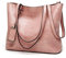 Borse da donna in morbida pelle grande capacità retrò vintage top handle casual tote borse a tracolla, rosa, 33 cm, Totes