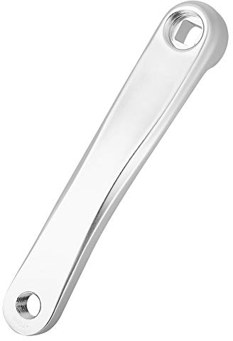 Pedivella Alluminio Bici Vintage, Pedivella Sinistra, Braccio Manovella Bicicletta, Braccio Sinistro Pedivella Bici, Braccio Pedivella in Lega Di Alluminio, Foro Quadrato Orizzontale, 170mm, Argento