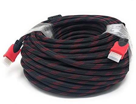 LEOFLA Cable HDMI de alta velocidad macho de 30 metros con conectores chapados en oro