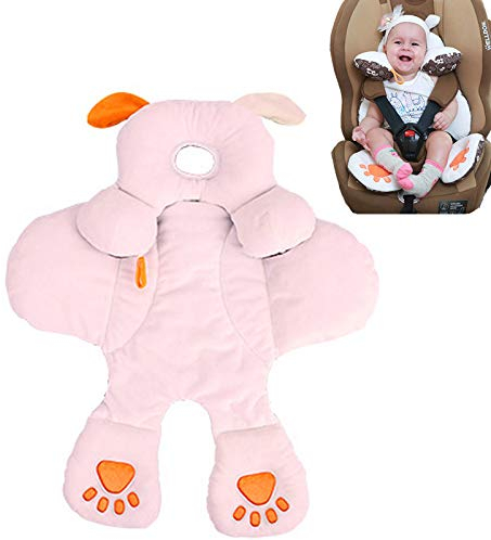 Eyand Baby bequem Spaziergänger Kissen - Neugeborene Kopf Körperstütze für Autositz, Kinderwagen Sitzauflage Hilfe Erstellen für Tiny Baby in Autositz, Kinderwagen, Kinderwagen, Babytrage (Pink)