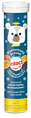 intact Wettertrotz Brause (15 St.) mit tropischem Maracuja-Geschmack • Brausetabletten für Kinder mit Vitamin D3