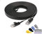 SUXNOS Cat 6 Netzwerkkabel Ethernet Kabel 45m Schwarz UP bis Gigabit 1000 Base-T LAN Höhere Bandbreite Internet Flaches Patchkabel Kurzes mit störungsfreiem RJ45 Eingang Anschluss
