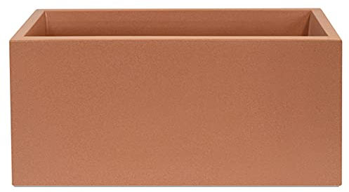 MACETERO DE POLIETILENO TERRACOTA 80X40X40 CM