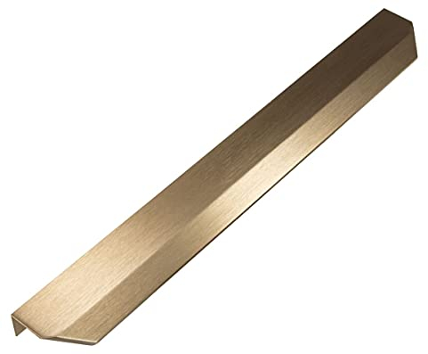 Gedotec Schrankgriff Messing Möbelgriff Küche Griffleiste Antik Gold-Optik gebürstet - Vann | Schubladen-Griff Vintage zum Schrauben | Küchengriff für Schranktüren | 1 Stück - Profilgriff BA 1120 mm
