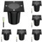 ledscom.de 6 Stück Bodeneinbauleuchte RELI für außen, IP67, schwarz, eckig, 11 x 11cm, 1x GU10 max. 15W