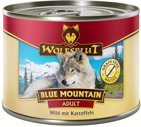 Wolfsblut Blue Mountain Hundefutter für Erwachsene, 200 g, 6 Stück