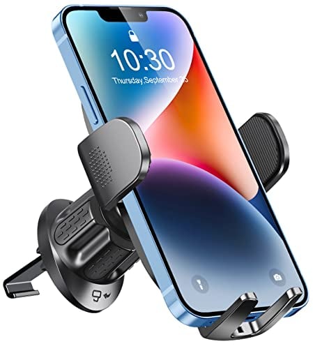 Glangeh Soporte Móvil Coche para Rejilla del Aire Ventilación, Gancho Mejorado con 360° Rotación, Universal Suporte Telemovel Carro Compatible con iPhone y Otros 4-7”