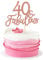 Blumomon 3 Pack 40 & Fabulous Cake Topper Rose Gold Glitter Cheers to Happy 40th Birthday Cake Toppers Forty and Fabulous Cake Pick Decorations for 40th Wedding Anniversary Birthday Party Supplies