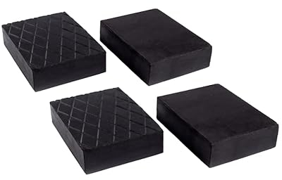 Rubbergiant Set of 4 Rubber Blocks 120 x 80 x 20 mm Jacking Beam Rubber Support Block Universal Vehicle Car Lifting Workshop Repair Surface Non Slip Pad Scissor Car Lift Pad