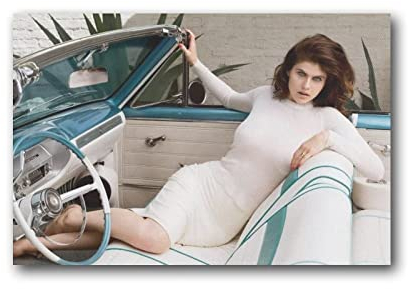 Berühmte Schauspielerin Alexandra Daddario Sexy Poster Gemälde Leinwand Wandkunst Wohnzimmer Poster Gemälde 30 x 45 cm