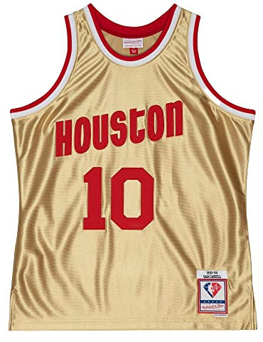 Mitchell & Ness NBA 75th Anniversary Swingman Jersey - #10 S. Casell - Houston Rockets, Gold, XL